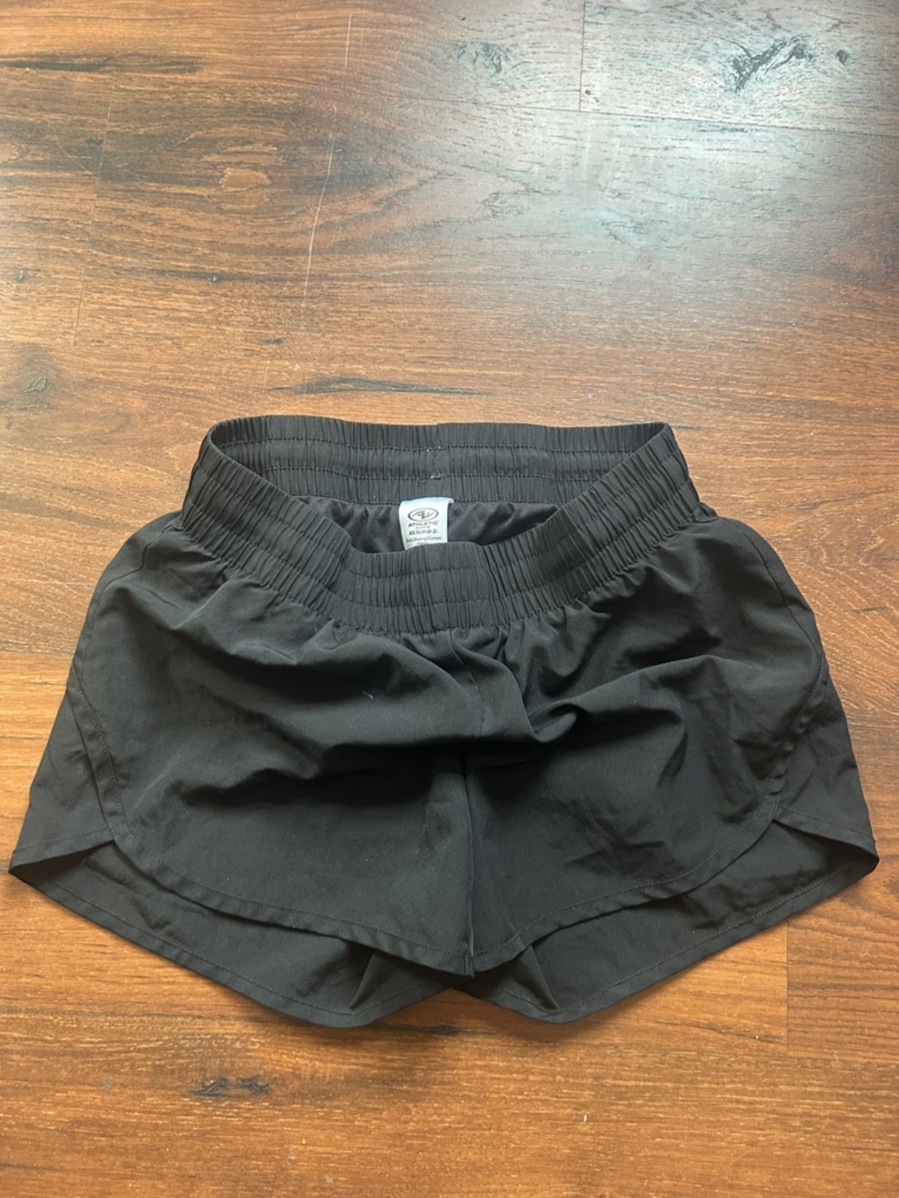 Athletic Works Black Women's Athletic 2-in-1 Layered Shorts